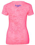 Women's Pink Marlin V-neck Burnout Tee - KnottyTails